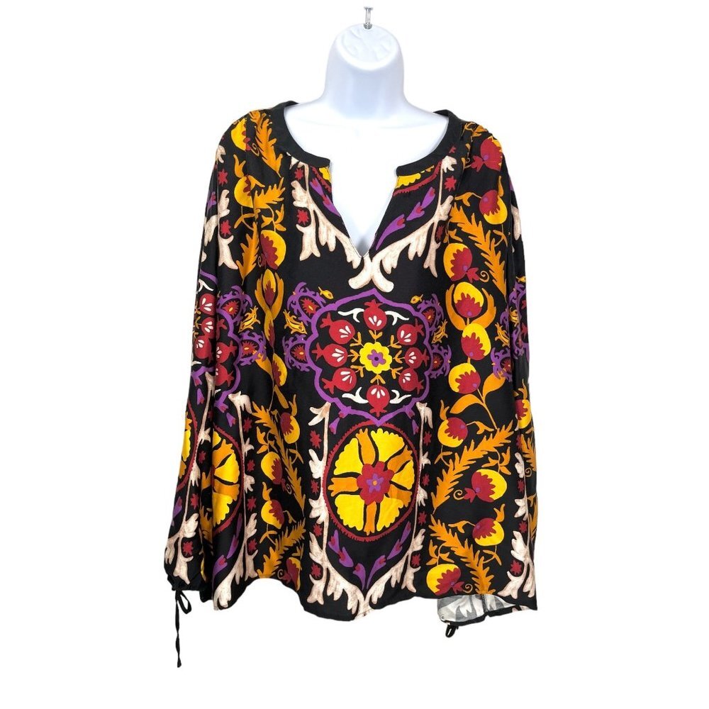 Haute Hippie floral lagen look boho blouse sz‎ 3X